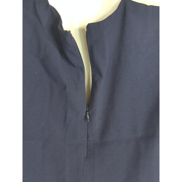 Aritzia Babaton Navy Blue Patricio Crew neck Casual Shift Mini Dress Womens 2 - Picture 6 of 12